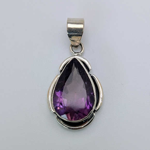 Jewelry - High Quality Amethyst S925 Sterling Silver Gemstone Pendant